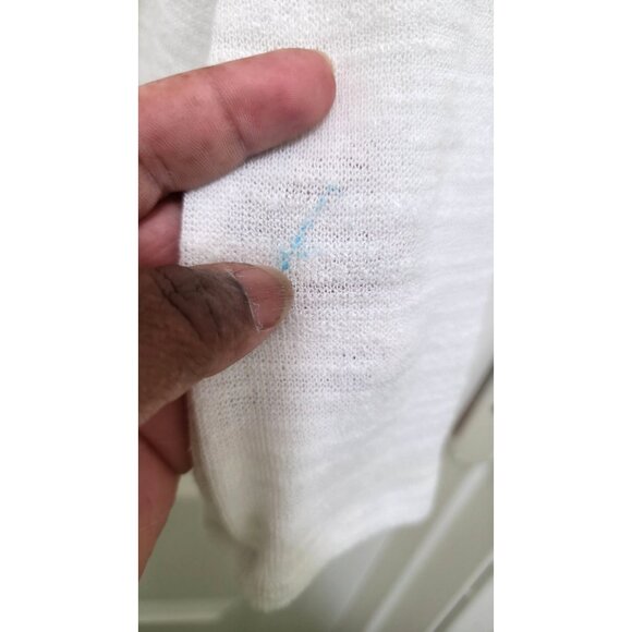 Olive & Oak White Knit Long Sleeve Women's Top L Lightweight Rayon/Polyester Ble - Picture 4 of 7